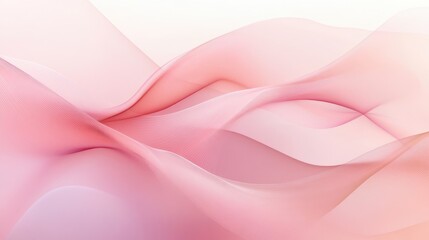 Fototapeta premium Ethereal Flow: A mesmerizing visual of flowing abstract fabric, painted in delicate shades of rose and coral, creates a sense of gentle movement and graceful artistry.