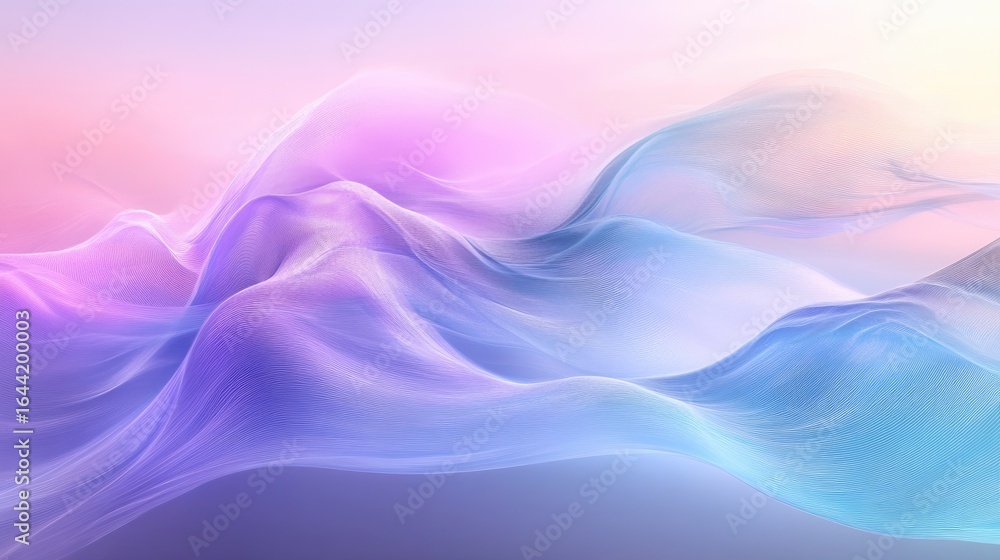 Poster abstract flowing waves: this visually stunning abstract captures the essence of flowing waves, rende
