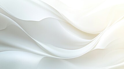 Obraz premium Ethereal Flow: An artistic depiction of a fabric in gentle motion, its delicate curves and soft folds bathed in ambient light, creating a sense of purity and grace.