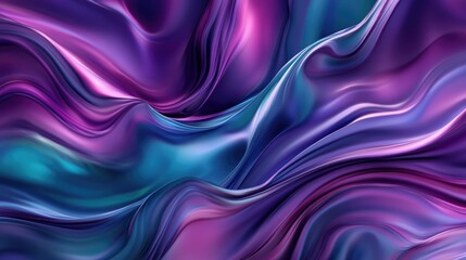Obraz premium Ethereal Swirls of Color: A mesmerizing display of flowing, glossy textures in a vivid palette of purple, teal, and pink, evoking fluidity and artistic expression.