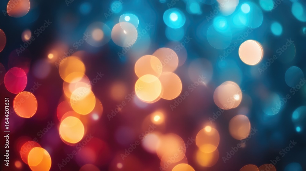 Poster dancing light abstract: a vivid display of radiant bokeh, crafted through a precise focus on the cam