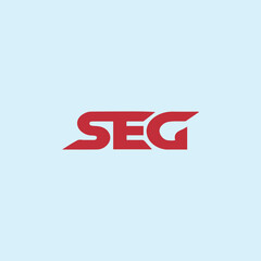 letters seg text logo design vector