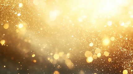 Golden Splendor Abstract: Witness a breathtaking display of shimmering particles and soft-focus orbs, bathed in an ethereal glow, conjuring feelings of luxury and timelessness.