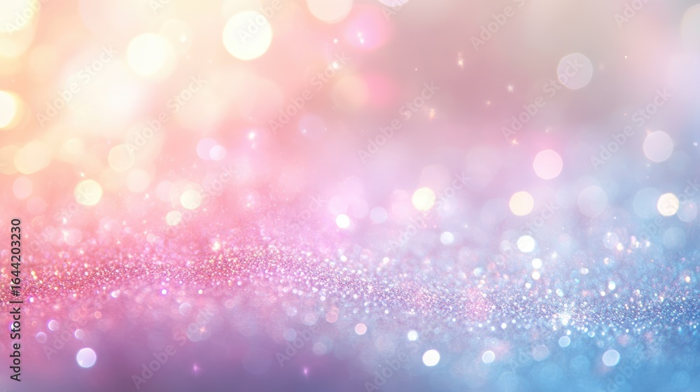 Poster abstract glitter and bokeh: an enchanting abstract image, shimmering with glitter and captivating bo