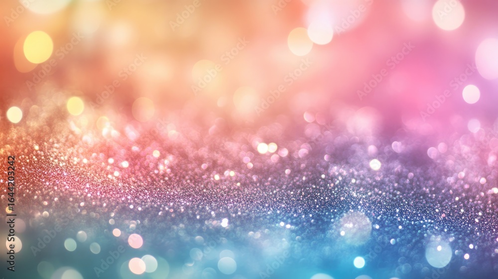 Poster sparkling multicolor bokeh: a captivating display of vibrant bokeh, radiating a spectrum of colors a