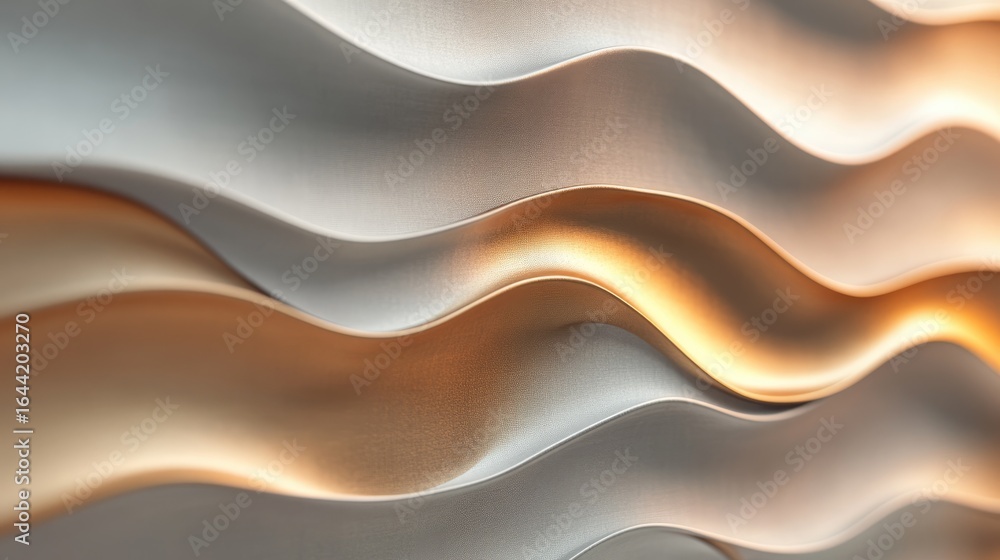 Aufkleber elegance in motion: an abstract interplay of undulating lines and soft gradients evokes a sense of m