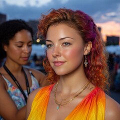 Colors fly where hearts shine. Generative AI