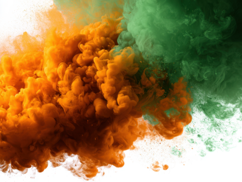 Realistic orange and green smoke smoke isolated on transparent background --ar 4:3 --v 7 Job ID: 1f3681b0-e4c2-401a-bbeb-cda17414f1db