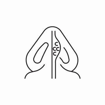 icon vector croocked nose dirt