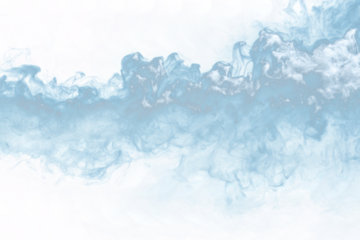 Realistic white smoke in fast motion on transparent background. Dry Ice Smoke Clouds Fog effect overlay. Floating fog, mist or vapor for different projects