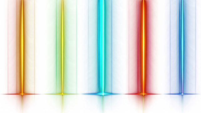 Set of glowing neon light lines isolated on black background. Line neon futuristic sign red, green, yellow, blue. Colorful electric style lines. laser beams. glowing light effect. Design element