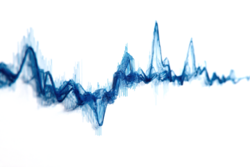 Straight blue graph line on a white background