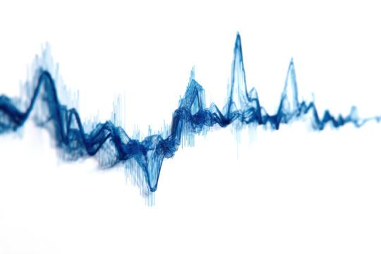 Straight blue graph line on a white background