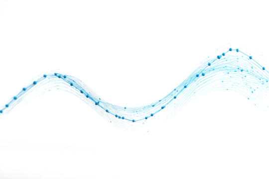 Straight blue graph line on a white background