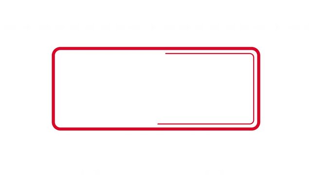 SOLD. Animated inscription SOLD in a frame. A banner in the form of a stamp impression for a website, application, information stand, advertisement and thematic idea