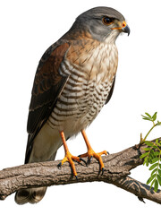 Rufous-breasted Sparrowhawk (Accipiter rufiventris) transparent PNG with a clear background