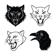 vector illustration of a different animal