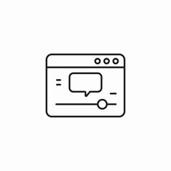 chat browser window icon sign vector
