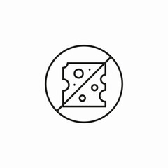 no cheese icon icon sign vector