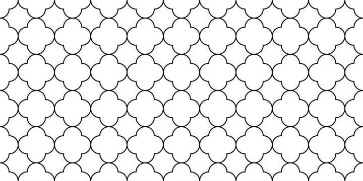Seamless quatrefoil pattern. Abstract background with lines.