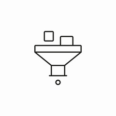 sales funnel diagram icon sign vector