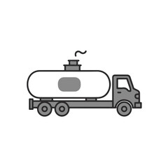 A cartoon illustration of a tanker truck.