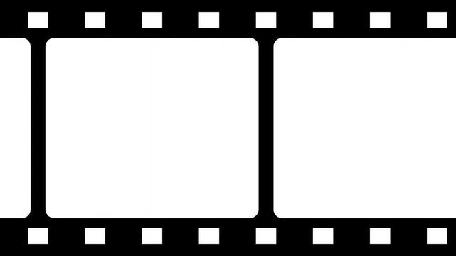 The frames of a photographic film or film are moved horizontally. Animated loop recording