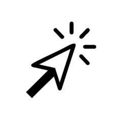 Black cursor clicking upward arrow symbol pointer select