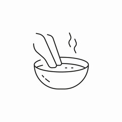 hands in basin icon sign vector