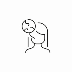 skin disease head icon sign vector