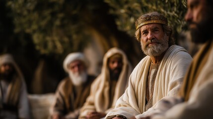 Fototapeta premium biblical story․King David is the religious symbol of the elders of Israel's choice to become a wise and righteous leader, a humble lamb.