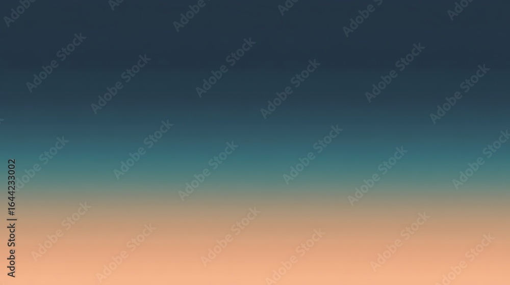 Poster calming gradient background with teal and orange smooth color transition