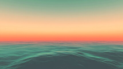 Obraz premium Abstract ocean surface at sunset calm waters and gradient sky landscape