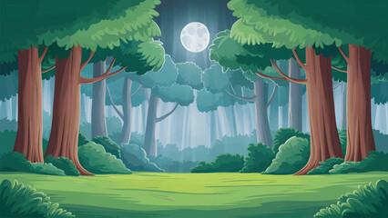 landscape with trees and water