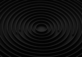 Obraz premium Dark, abstract composition featuring a series of concentric, black circles.