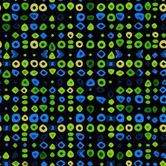 Seamless Contemporary African Ankara Pattern Print (tileable) - Image 1 of 8 - 8192 x 8192 67MP - Created with AI