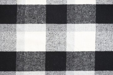 Black checkered napkin towel isolated, kitchen napkin cloth in black