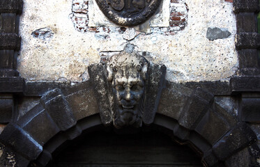Head of God Pan at a House in Verona, Italy
