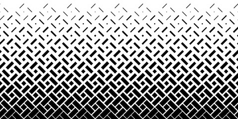 Halftone geometric pattern. Black and white abstract background.