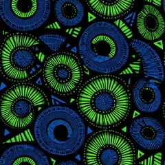 Seamless Contemporary African Ankara Pattern Print (tileable) - Image 8 of 8 - 8192 x 8192 67MP - Created with AI
