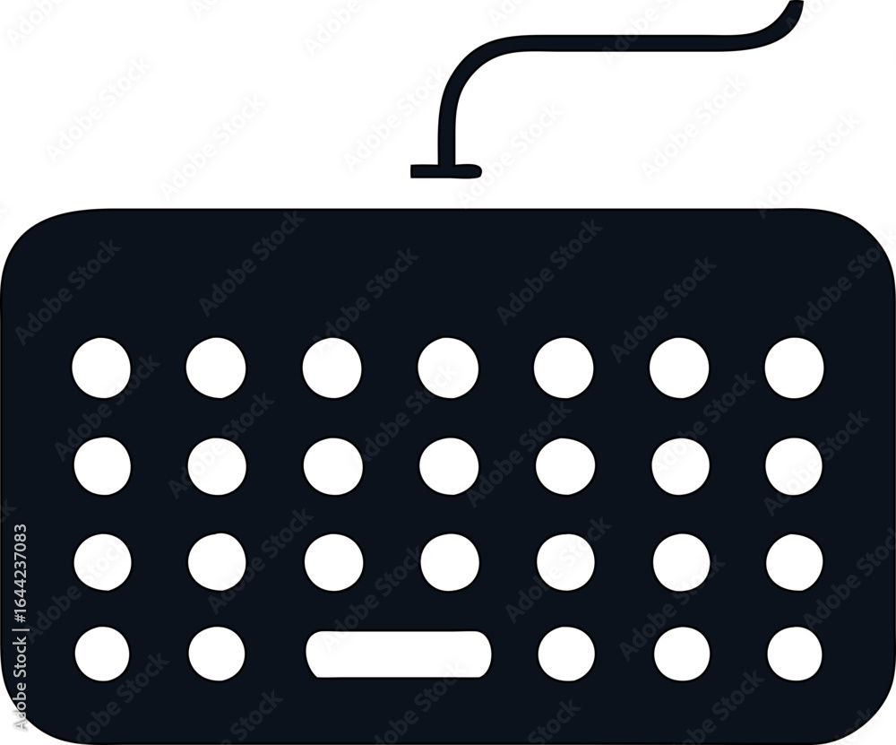 Aufkleber computer keyboard vector illustration. tech icon for modern device concepts.