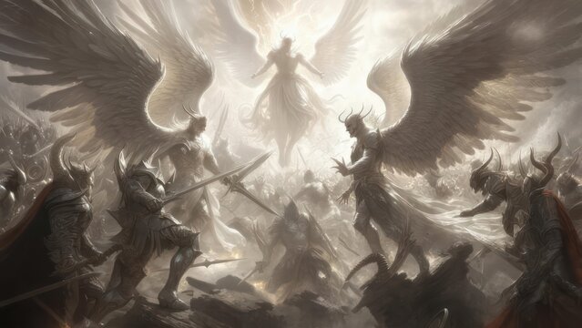 Divine conflict,  heavenly battle