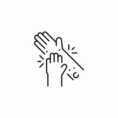 high five  applause icon sign vector
