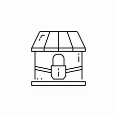 secure store padlock icon sign vector
