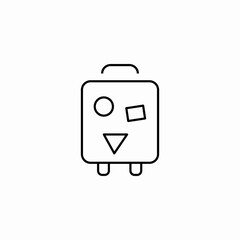 travel suitcase  icon sign vector