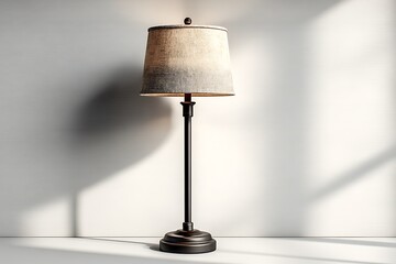 Traditional table lamp with warm lighting high resolution photo