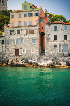 Rovinj Waterfront with Colourful Houses, Istria, Croatia