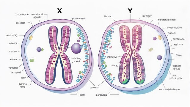 Diagram of X and Y chromosomes