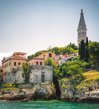 Rovinj Waterfront with Colourful Houses, Istria, Croatia