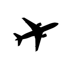 Airplane Silhouette Ascending on White Background for Travel and Transportation Concepts Aviation Industry and Modern Air Travel Design Element